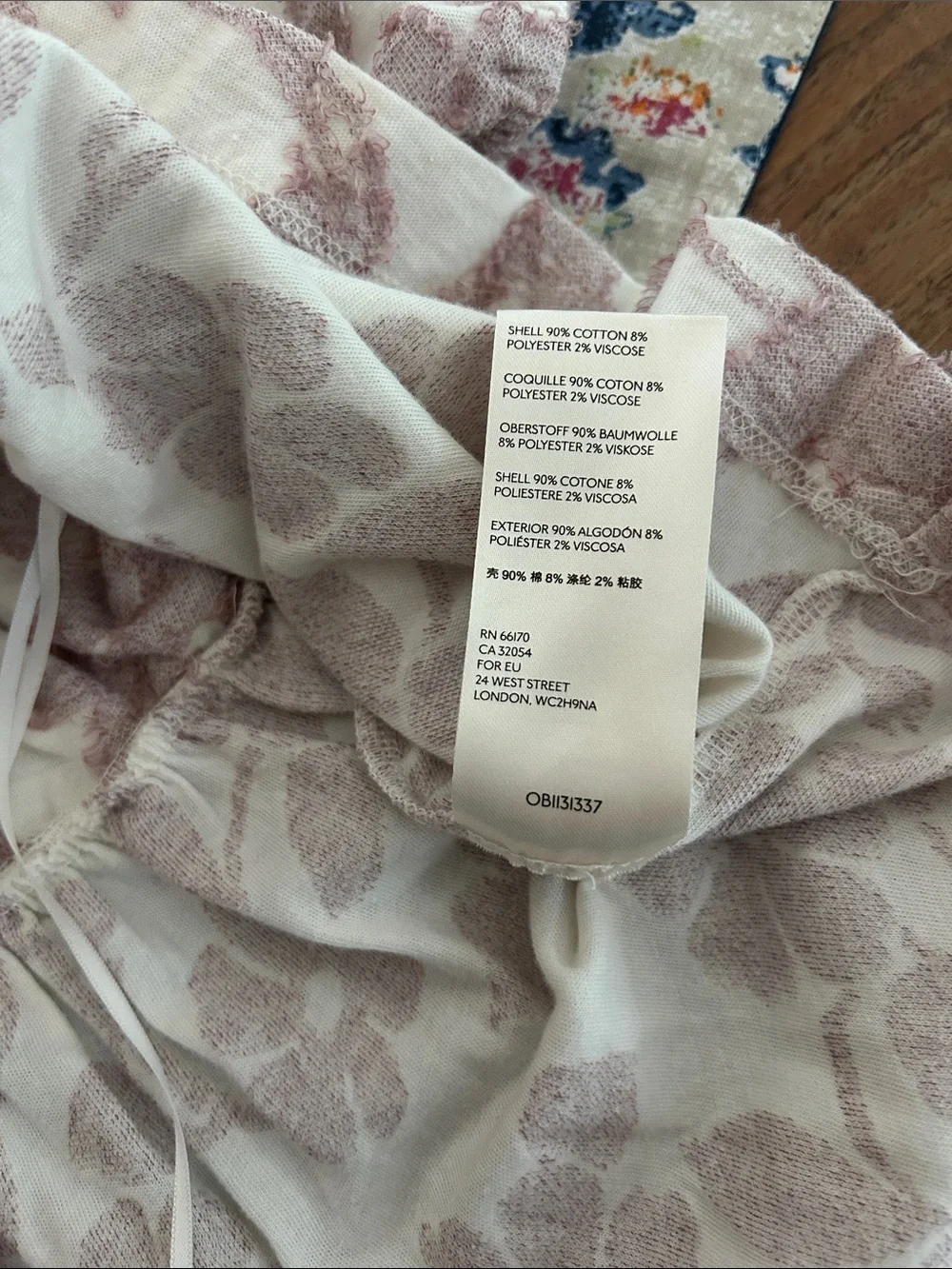 Anthropologie Mauve Floral Puff-Sleeve Peplum Top